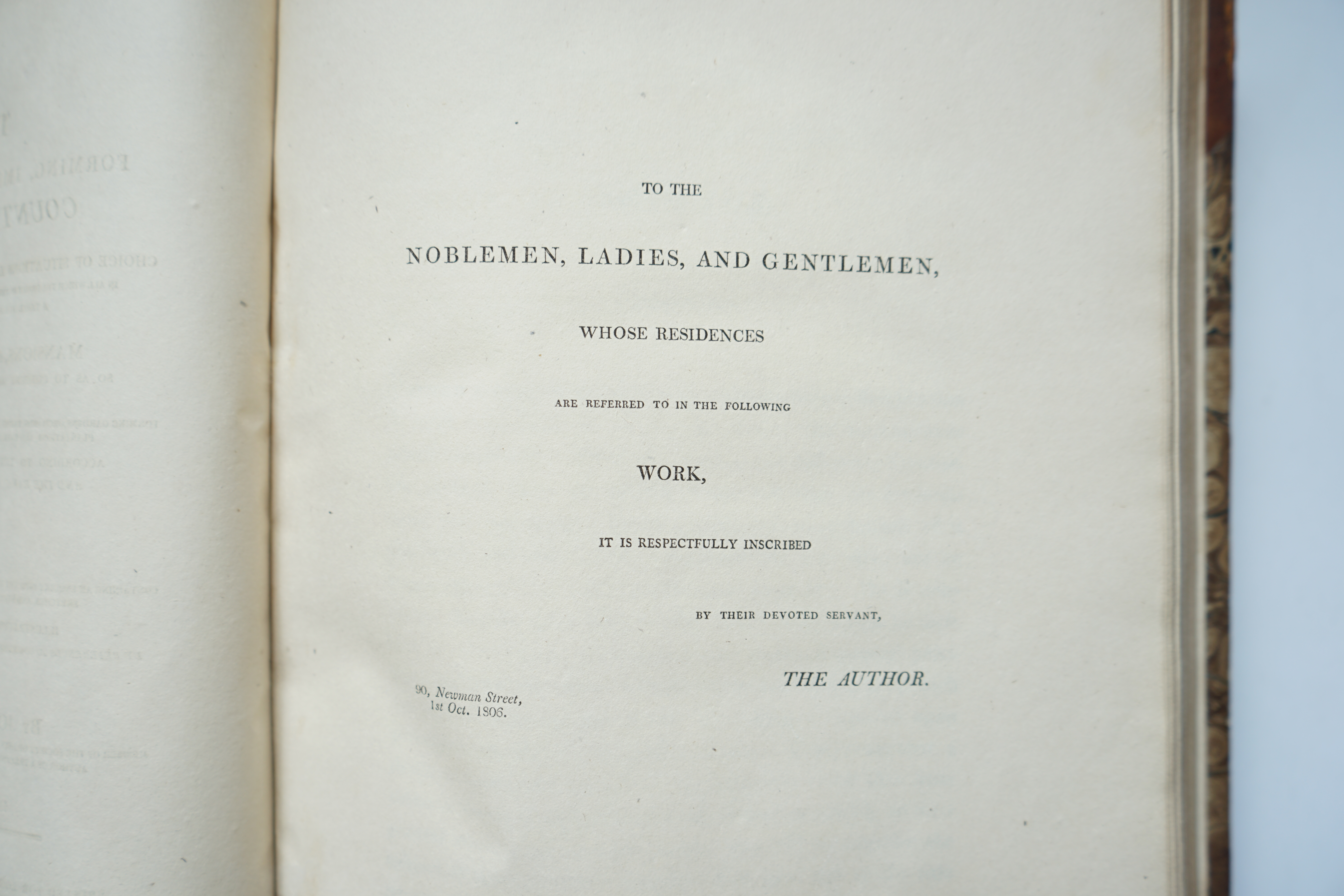 Loudon, John - A Treatise on Forming, Improving, and Managing Country Residences; Choice of Situations Appropriate to Every Class of Purchasers, 2 vols, 4to, rebound half calf, half titles, 32 engraved plates, The Societ